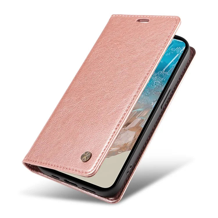 YIKATU YK-006 For Samsung Galaxy M35 5G Case Litchi Grain Leather Wallet Phone Cover