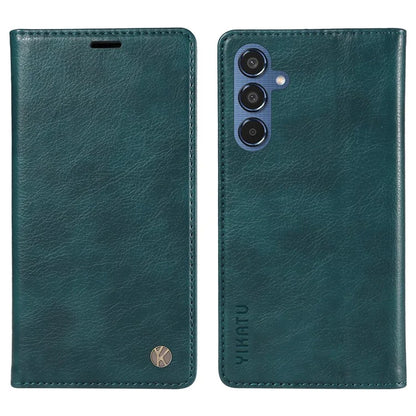 YIKATU YK-006 For Samsung Galaxy M35 5G Case Litchi Grain Leather Wallet Phone Cover