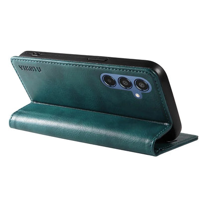 YIKATU YK-006 For Samsung Galaxy M35 5G Case Litchi Grain Leather Wallet Phone Cover