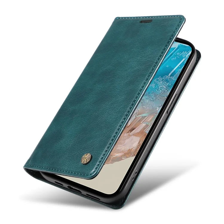 YIKATU YK-006 For Samsung Galaxy M35 5G Case Litchi Grain Leather Wallet Phone Cover