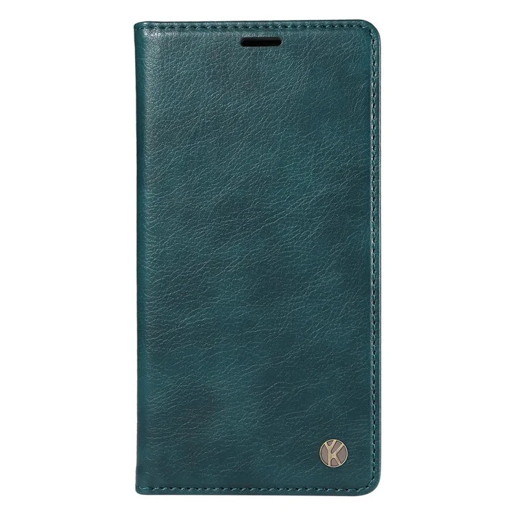 YIKATU YK-006 For Samsung Galaxy M35 5G Case Litchi Grain Leather Wallet Phone Cover