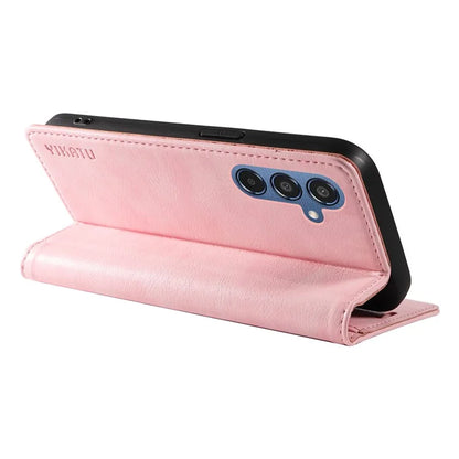 YIKATU YK-006 For Samsung Galaxy M35 5G Case Litchi Grain Leather Wallet Phone Cover