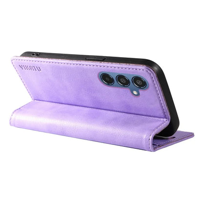 YIKATU YK-006 For Samsung Galaxy M35 5G Case Litchi Grain Leather Wallet Phone Cover
