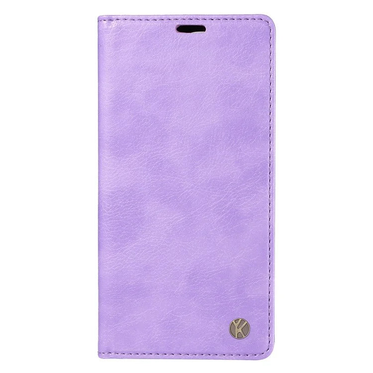 YIKATU YK-006 For Samsung Galaxy M35 5G Case Litchi Grain Leather Wallet Phone Cover