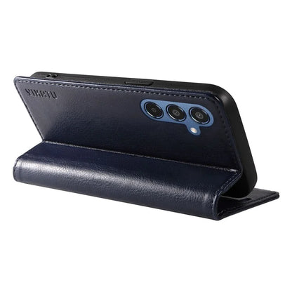 YIKATU YK-006 For Samsung Galaxy M35 5G Case Litchi Grain Leather Wallet Phone Cover