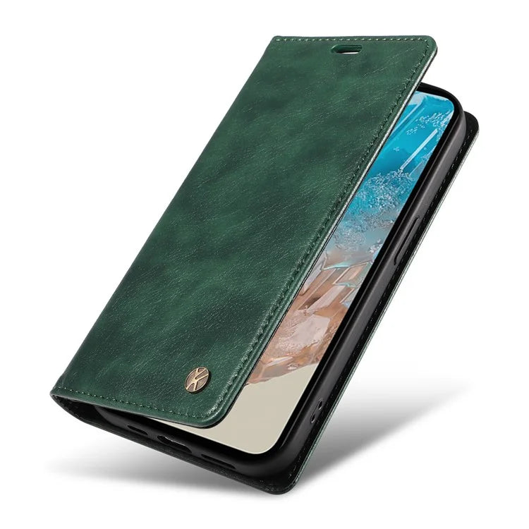 YIKATU YK-006 For Samsung Galaxy M35 5G Case Litchi Grain Leather Wallet Phone Cover