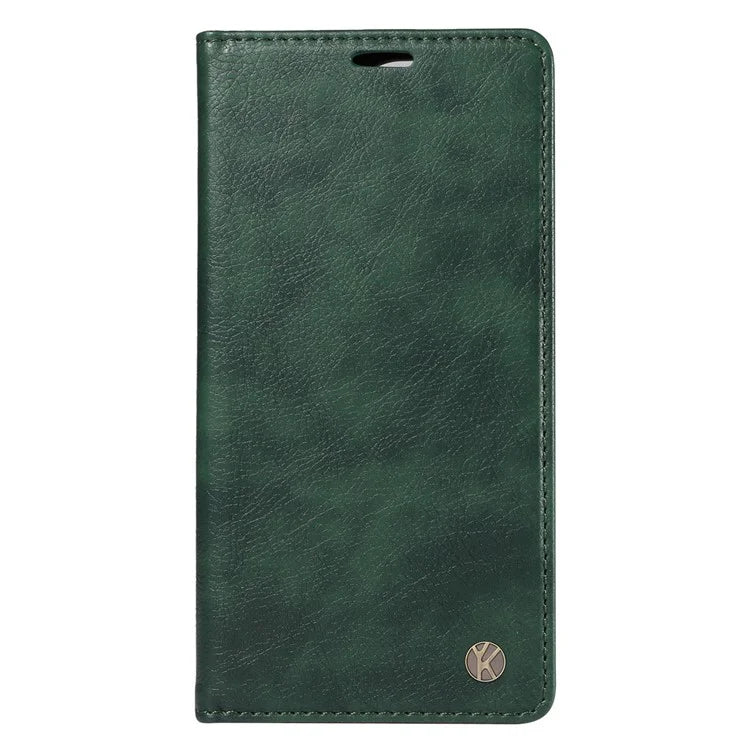 YIKATU YK-006 For Samsung Galaxy M35 5G Case Litchi Grain Leather Wallet Phone Cover