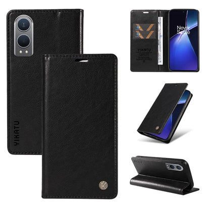 YIKATU YK-006 For OnePlus Nord CE4 Lite 5G / Oppo K12x 5G (China) Case Folio Magnetic Closure Leather Phone Cover