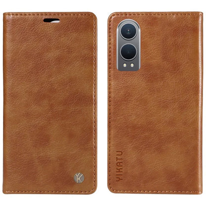 YIKATU YK-006 For OnePlus Nord CE4 Lite 5G / Oppo K12x 5G (China) Case Folio Magnetic Closure Leather Phone Cover