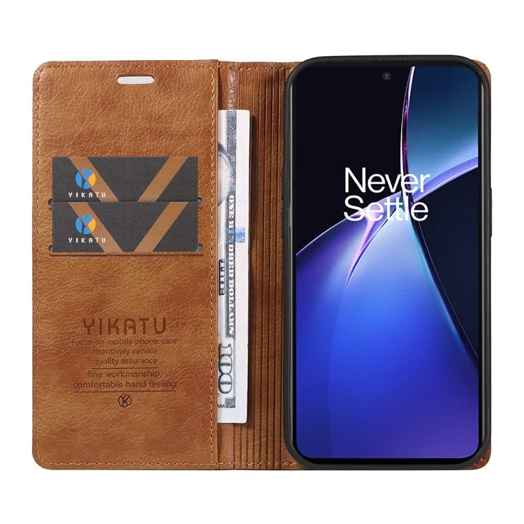 YIKATU YK-006 For OnePlus Nord CE4 Lite 5G / Oppo K12x 5G (China) Case Folio Magnetic Closure Leather Phone Cover