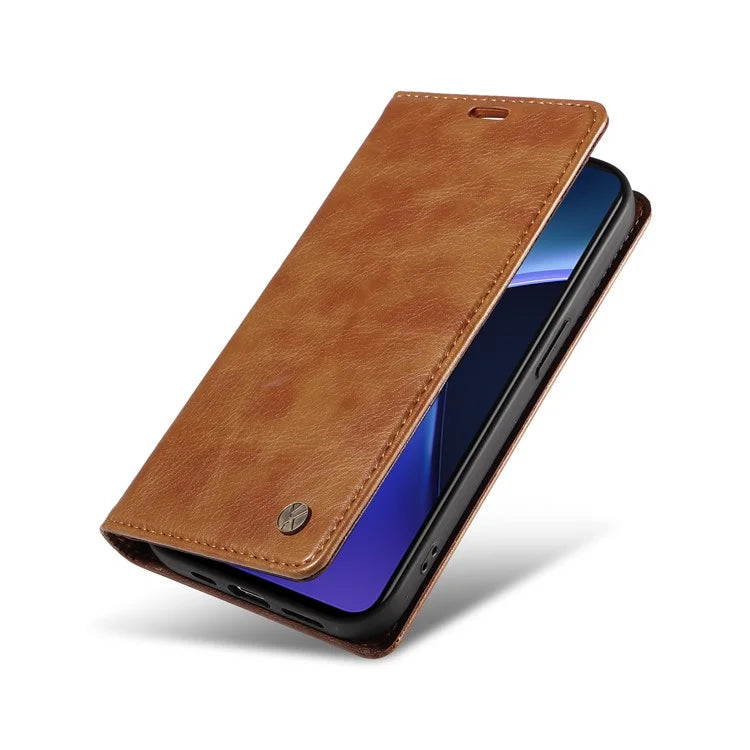YIKATU YK-006 For OnePlus Nord CE4 Lite 5G / Oppo K12x 5G (China) Case Folio Magnetic Closure Leather Phone Cover