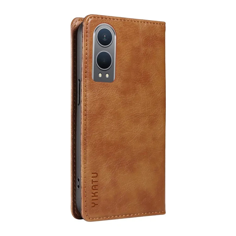 YIKATU YK-006 For OnePlus Nord CE4 Lite 5G / Oppo K12x 5G (China) Case Folio Magnetic Closure Leather Phone Cover