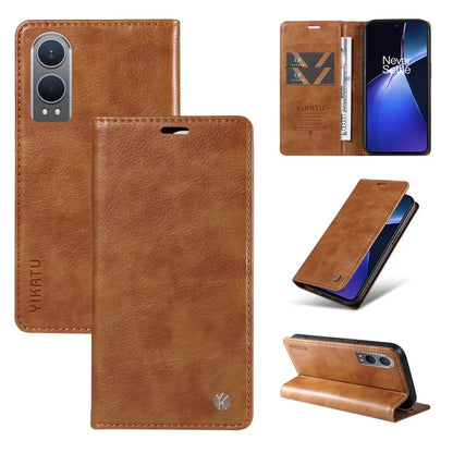YIKATU YK-006 For OnePlus Nord CE4 Lite 5G / Oppo K12x 5G (China) Case Folio Magnetic Closure Leather Phone Cover