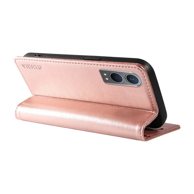 YIKATU YK-006 For OnePlus Nord CE4 Lite 5G / Oppo K12x 5G (China) Case Folio Magnetic Closure Leather Phone Cover
