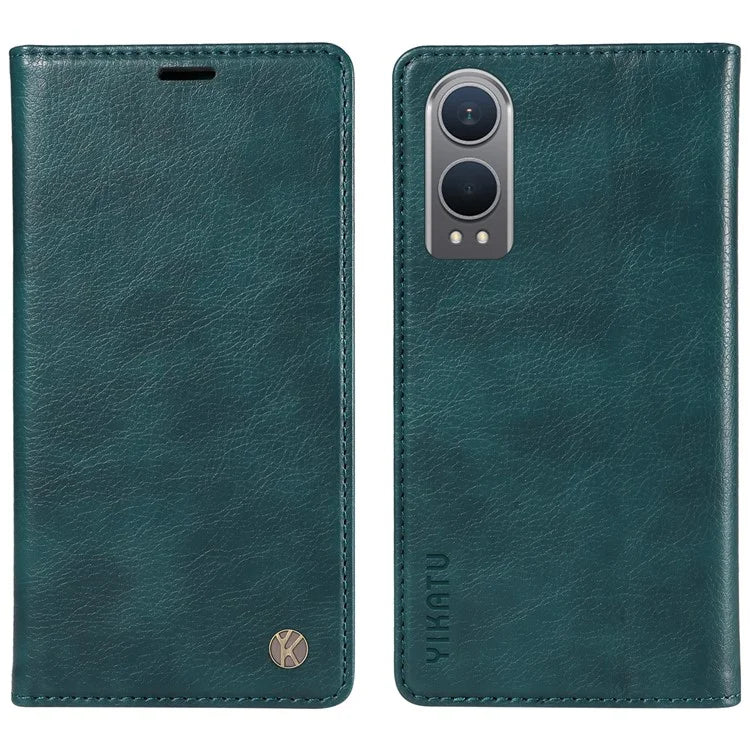 YIKATU YK-006 For OnePlus Nord CE4 Lite 5G / Oppo K12x 5G (China) Case Folio Magnetic Closure Leather Phone Cover