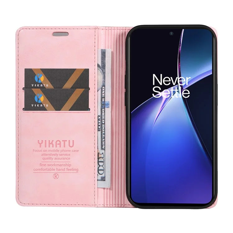 YIKATU YK-006 For OnePlus Nord CE4 Lite 5G / Oppo K12x 5G (China) Case Folio Magnetic Closure Leather Phone Cover