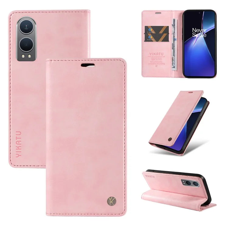 YIKATU YK-006 For OnePlus Nord CE4 Lite 5G / Oppo K12x 5G (China) Case Folio Magnetic Closure Leather Phone Cover