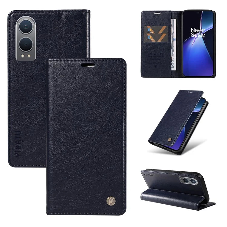 YIKATU YK-006 For OnePlus Nord CE4 Lite 5G / Oppo K12x 5G (China) Case Folio Magnetic Closure Leather Phone Cover