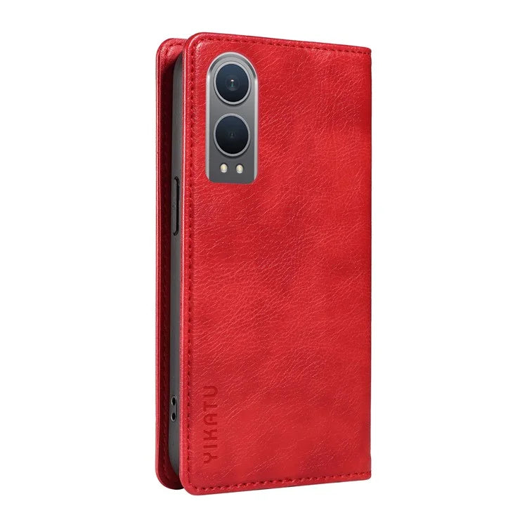 YIKATU YK-006 For OnePlus Nord CE4 Lite 5G / Oppo K12x 5G (China) Case Folio Magnetic Closure Leather Phone Cover