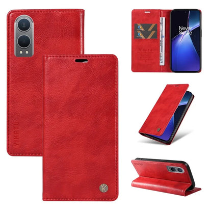 YIKATU YK-006 For OnePlus Nord CE4 Lite 5G / Oppo K12x 5G (China) Case Folio Magnetic Closure Leather Phone Cover
