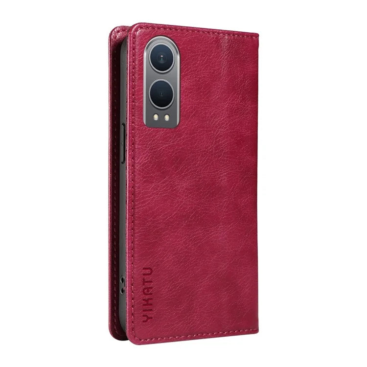 YIKATU YK-006 For OnePlus Nord CE4 Lite 5G / Oppo K12x 5G (China) Case Folio Magnetic Closure Leather Phone Cover