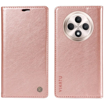 YIKATU YK-006 For Oppo Reno12 F 4G Case Wallet Litchi Grain Leather Phone Cover Magnetic Auto-Absorbed