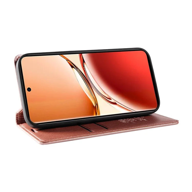 YIKATU YK-006 For Oppo Reno12 F 4G Case Wallet Litchi Grain Leather Phone Cover Magnetic Auto-Absorbed