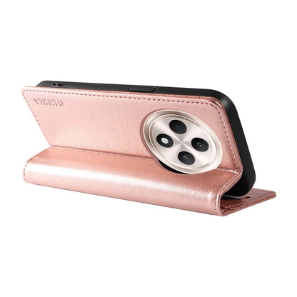 YIKATU YK-006 For Oppo Reno12 F 4G Case Wallet Litchi Grain Leather Phone Cover Magnetic Auto-Absorbed
