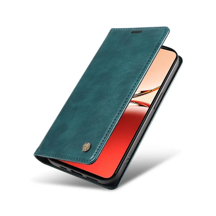 YIKATU YK-006 For Oppo Reno12 F 4G Case Wallet Litchi Grain Leather Phone Cover Magnetic Auto-Absorbed