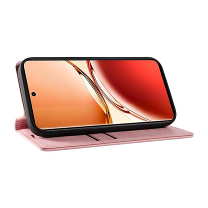 YIKATU YK-006 For Oppo Reno12 F 4G Case Wallet Litchi Grain Leather Phone Cover Magnetic Auto-Absorbed