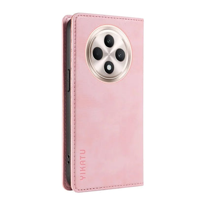 YIKATU YK-006 For Oppo Reno12 F 4G Case Wallet Litchi Grain Leather Phone Cover Magnetic Auto-Absorbed