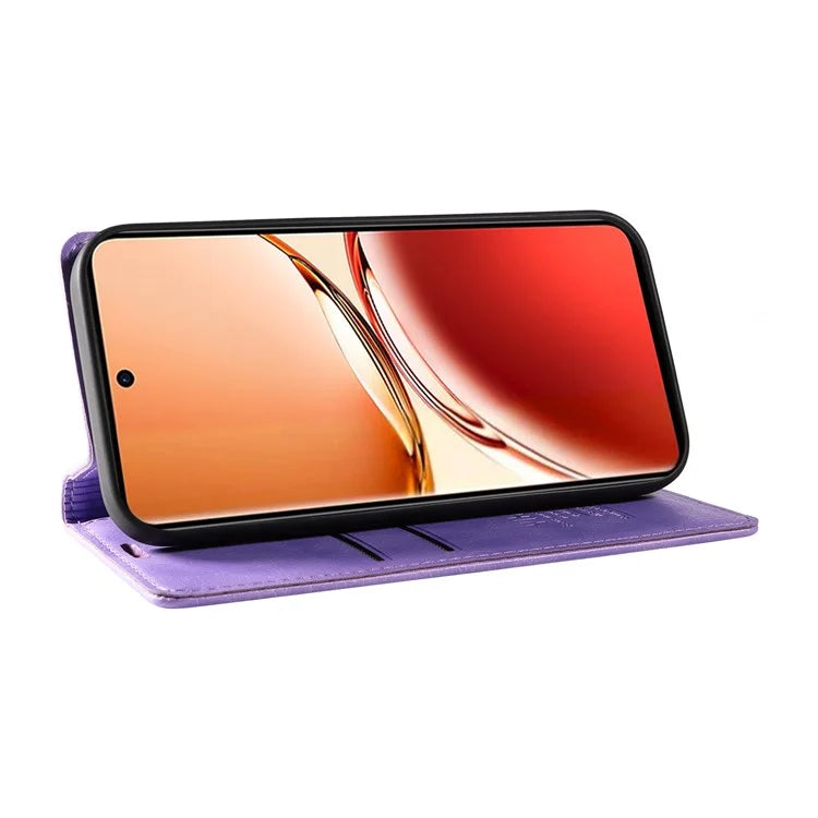 YIKATU YK-006 For Oppo Reno12 F 4G Case Wallet Litchi Grain Leather Phone Cover Magnetic Auto-Absorbed
