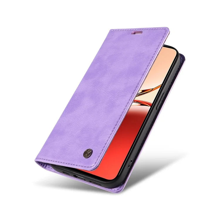 YIKATU YK-006 For Oppo Reno12 F 4G Case Wallet Litchi Grain Leather Phone Cover Magnetic Auto-Absorbed