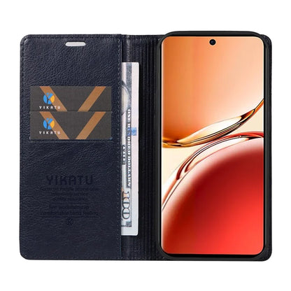YIKATU YK-006 For Oppo Reno12 F 4G Case Wallet Litchi Grain Leather Phone Cover Magnetic Auto-Absorbed