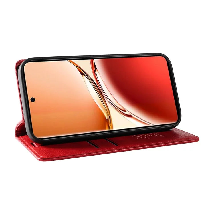 YIKATU YK-006 For Oppo Reno12 F 4G Case Wallet Litchi Grain Leather Phone Cover Magnetic Auto-Absorbed