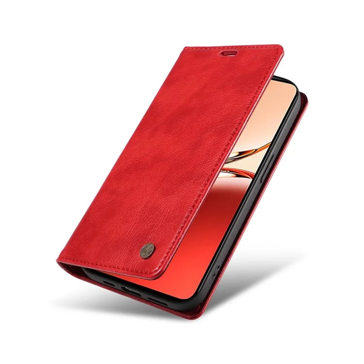YIKATU YK-006 For Oppo Reno12 F 4G Case Wallet Litchi Grain Leather Phone Cover Magnetic Auto-Absorbed