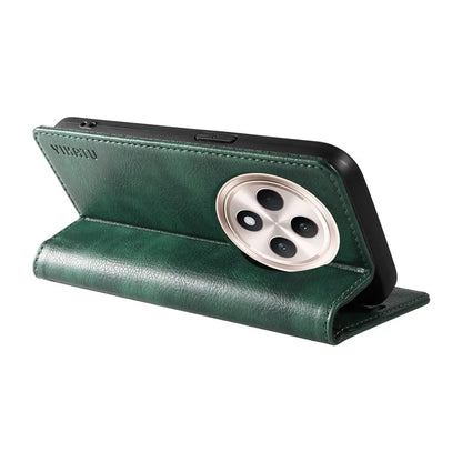 YIKATU YK-006 For Oppo Reno12 F 4G Case Wallet Litchi Grain Leather Phone Cover Magnetic Auto-Absorbed