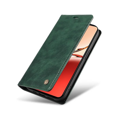 YIKATU YK-006 For Oppo Reno12 F 4G Case Wallet Litchi Grain Leather Phone Cover Magnetic Auto-Absorbed