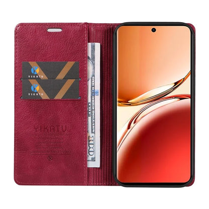 YIKATU YK-006 For Oppo Reno12 F 4G Case Wallet Litchi Grain Leather Phone Cover Magnetic Auto-Absorbed