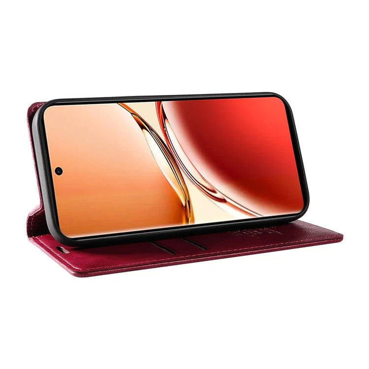 YIKATU YK-006 For Oppo Reno12 F 4G Case Wallet Litchi Grain Leather Phone Cover Magnetic Auto-Absorbed