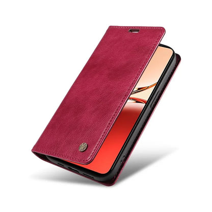 YIKATU YK-006 For Oppo Reno12 F 4G Case Wallet Litchi Grain Leather Phone Cover Magnetic Auto-Absorbed