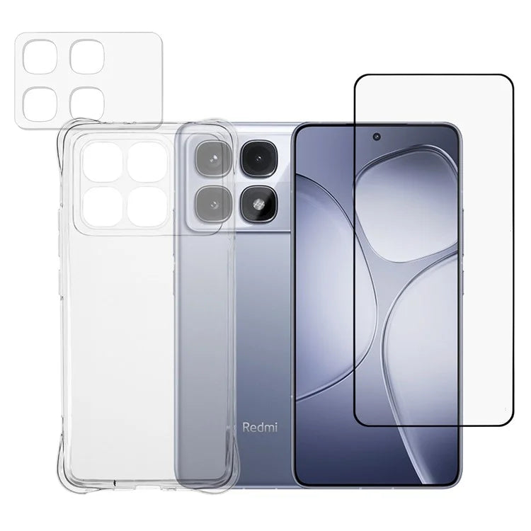 For Xiaomi Redmi K70 Ultra Case TPU Phone Cover with Screen Protector + Camera Lens Film