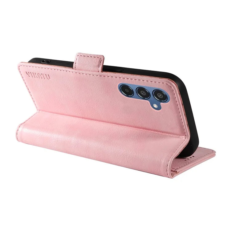 YIKATU YK-007 For Samsung Galaxy M35 5G Case Card Holder Litchi Texture Leather Phone Cover