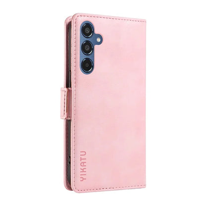 YIKATU YK-007 For Samsung Galaxy M35 5G Case Card Holder Litchi Texture Leather Phone Cover