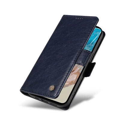 YIKATU YK-007 For Samsung Galaxy M35 5G Case Card Holder Litchi Texture Leather Phone Cover