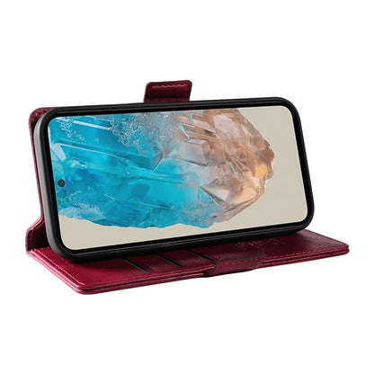 YIKATU YK-007 For Samsung Galaxy M35 5G Case Card Holder Litchi Texture Leather Phone Cover