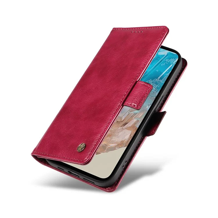 YIKATU YK-007 For Samsung Galaxy M35 5G Case Card Holder Litchi Texture Leather Phone Cover
