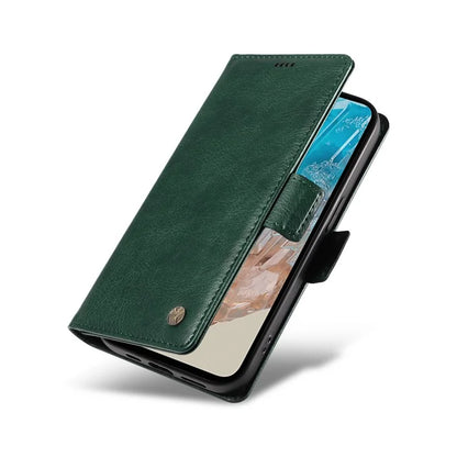 YIKATU YK-007 For Samsung Galaxy M35 5G Case Card Holder Litchi Texture Leather Phone Cover