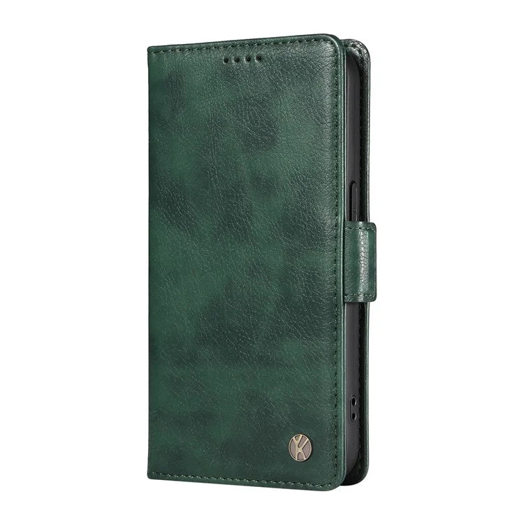 YIKATU YK-007 For Samsung Galaxy M35 5G Case Card Holder Litchi Texture Leather Phone Cover