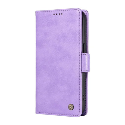 YIKATU YK-007 For Samsung Galaxy M35 5G Case Card Holder Litchi Texture Leather Phone Cover